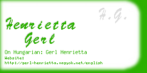 henrietta gerl business card